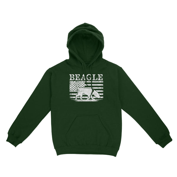 Beagle Dog American Flag Shirt, Mens Beagle Gift, Dog Lover, Hunting Dog Standard Hoodie FSD2345D01