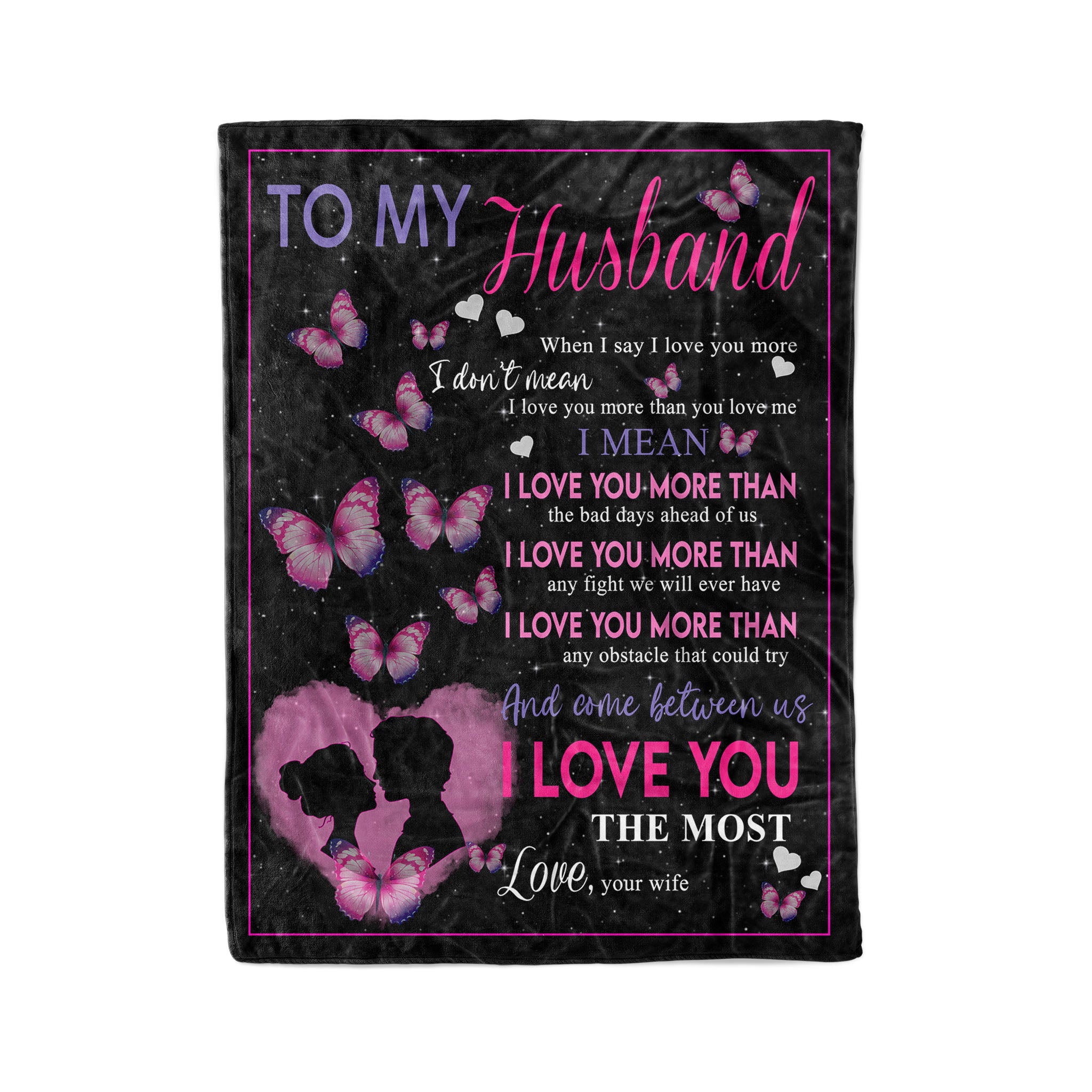 To my husband fleece blanket meaningful gifts for husband on Anniversary, Valentine's day, Christmas - FSD1381D08