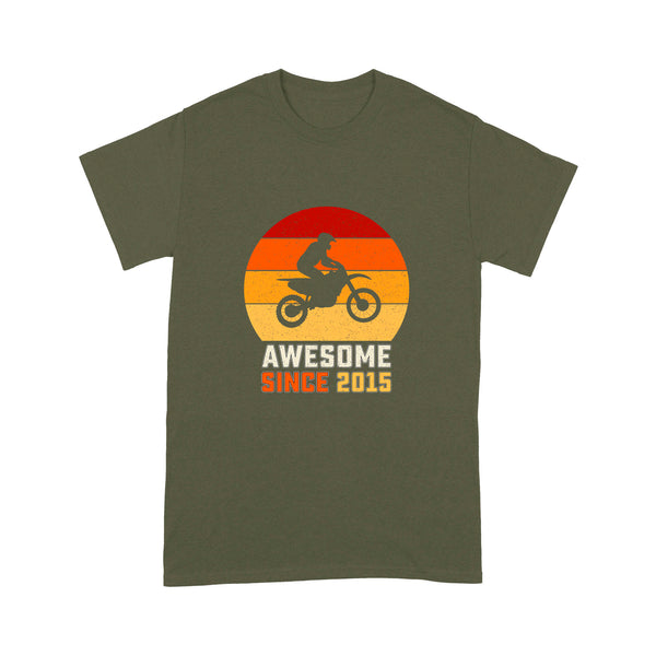 Funny Dirt Bike Men T-shirt - Custom Year Awesome Since 2015 - Cool Motocross Biker Tee, Off-road Dirt Racing| NMS218 A01