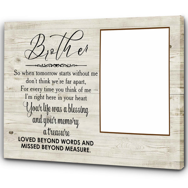 Brother Remembrance| Personalized Memorial Canvas| Brother Memorial Canvas, Memorial Gift for Loss of Brother| Sympathy, Bereavement Gift, Brother in Memory| T1069