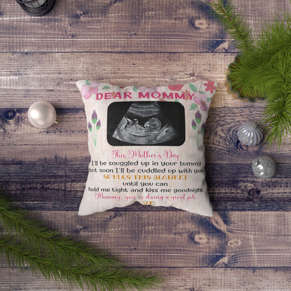 Personalized First Mother's Day Pillow| Sonogram Pillow, New Mom Gift, Expecting Mom, 1st Time Father| JPL68