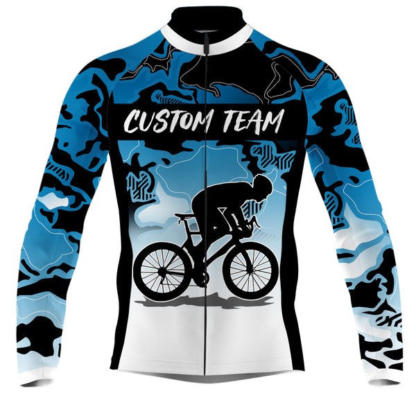 Custom Mens Cycling jersey Camo cycle gear Anti-UV full zip bicycle motocross road MTB BMX racewear| SLC87