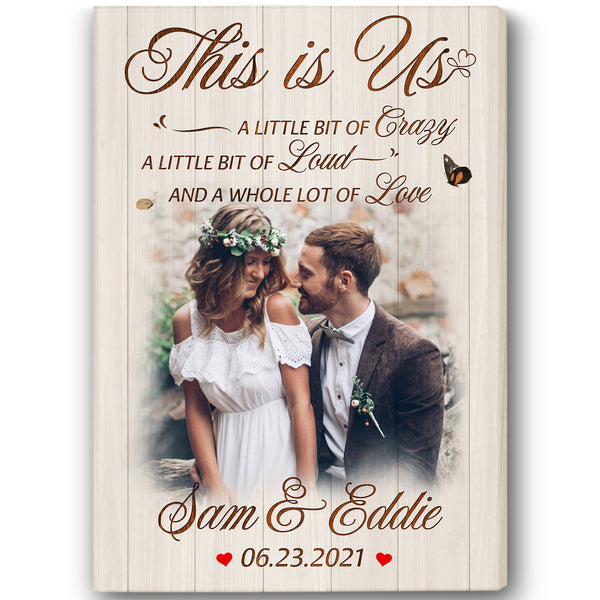 Anniversary Canvas| This Is Us Wall Art Custom Canvas| Gift for Wedding Anniversary, Valentine's Day, Mother's day, Father's Day| Birthday Gift for Wife Husband Gift for Christmas JC474