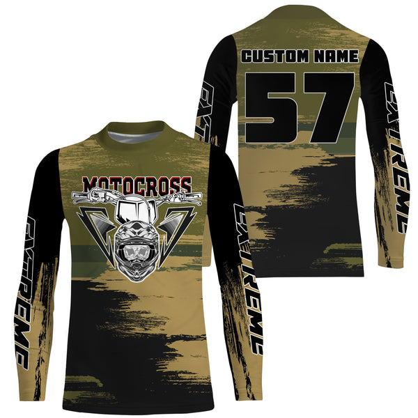 Extreme Motocross jersey custom UPF30+ men women kid dirt bike handle bar motorcycle riding shirt NMS993