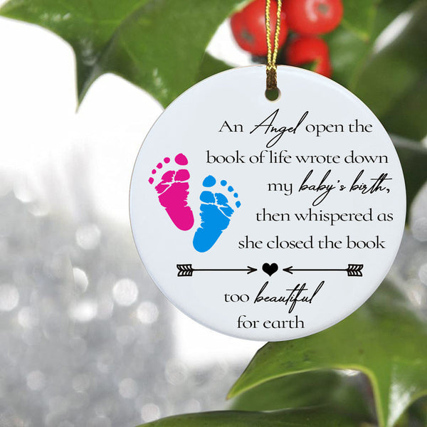 Miscarriage Memorial Ornament - Christmas Remembrance for Loss of A Child, Pregnancy Loss Sympathy Gift, Stillbirth Bereavement| NOM97