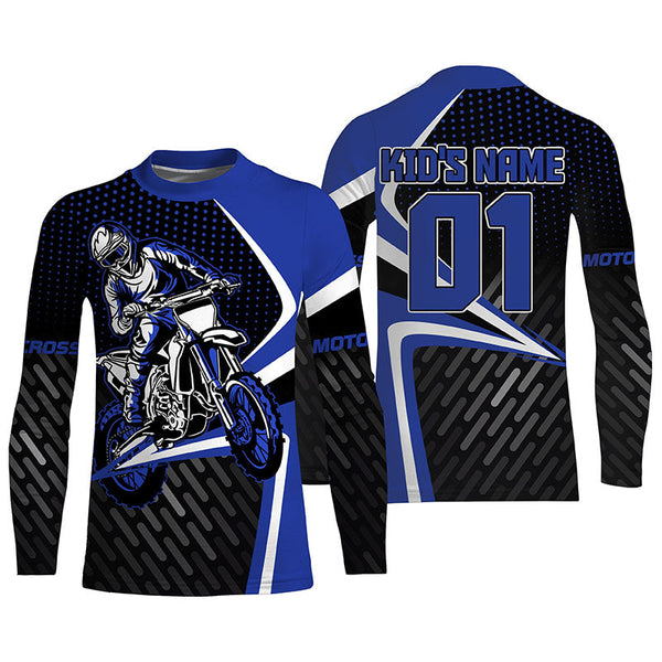 Adult&Kid Custom Motocross Jersey UPF30+ Dirt Bike MX Racing Off-road Motorcycle Shirt NMS1151