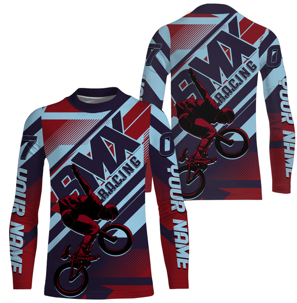 BMX racing jersey Personalized UPF30+ Stunt riding shirts Off-road Cycling adult&kid racewear| SLC38