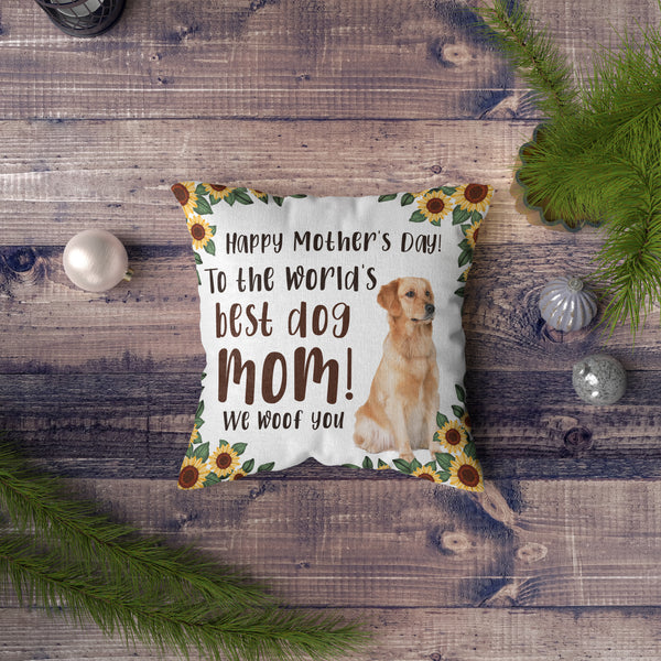 Custom Best Dog Mom Pillow, Dog Photo Pillow, Dog Lovers Gift, Dog Mama Gift| JPL02