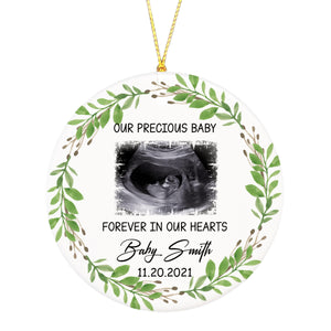 Miscarriage Memorial Ornament - Custom Sonogram Photo, Remembrance for Loss of A Child, Pregnancy Loss Sympathy Gift, Stillbirth Bereavement| NOM65