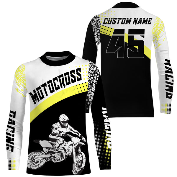 Custom motocross jersey UPF30+ men women kid unisex dirt bike racing off-road motorcycle racewear NMS1004