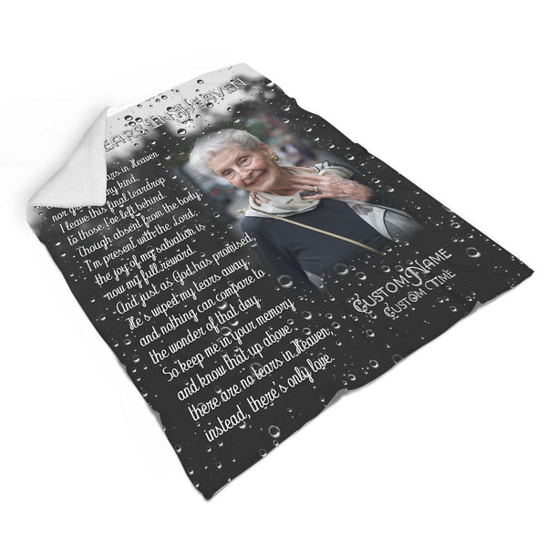 Personalized Memorial Blanket for Loss of Loved one, I Never Left You Sympathy Blanket for Loss of Father Mother VTQ108