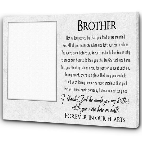 Loss Of Brother Canvas| Personalized Memorial Canvas| Brother Memorial Canvas, Memorial Gift, Brother Remembrance| Sympathy, Bereavement Gift, Brother in Memory| T1103