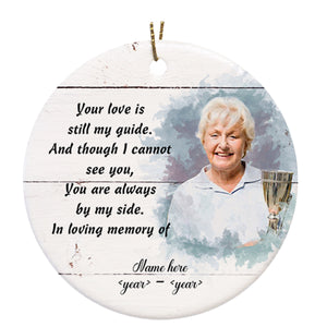 Memorial Ornament | Always By My Side - Custom Ornament Christmas | Sympathy Ornament | Remembrance Ornament | Bereavement Gift for Loss in Christmas | TD44