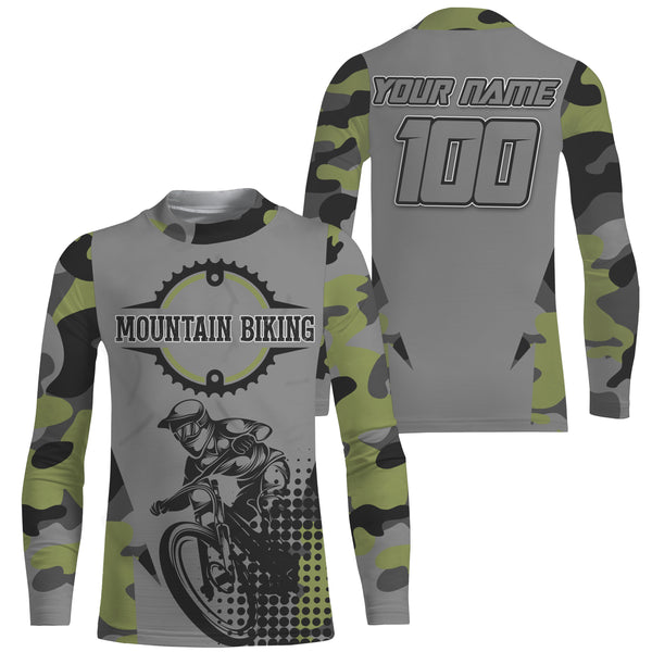 Custom MTB riding jersey UPF30+ Camouflage Mountain Biking shirts Cycling adult&kid racewear| SLC48