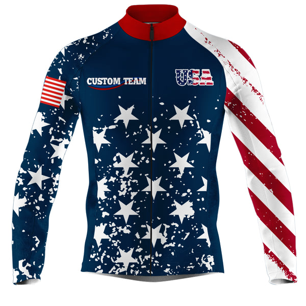 American Mens road cycling jersey Anti-UV US cycle gear 3 Pockets Custom team BMX MTB racing jersey| SLC66