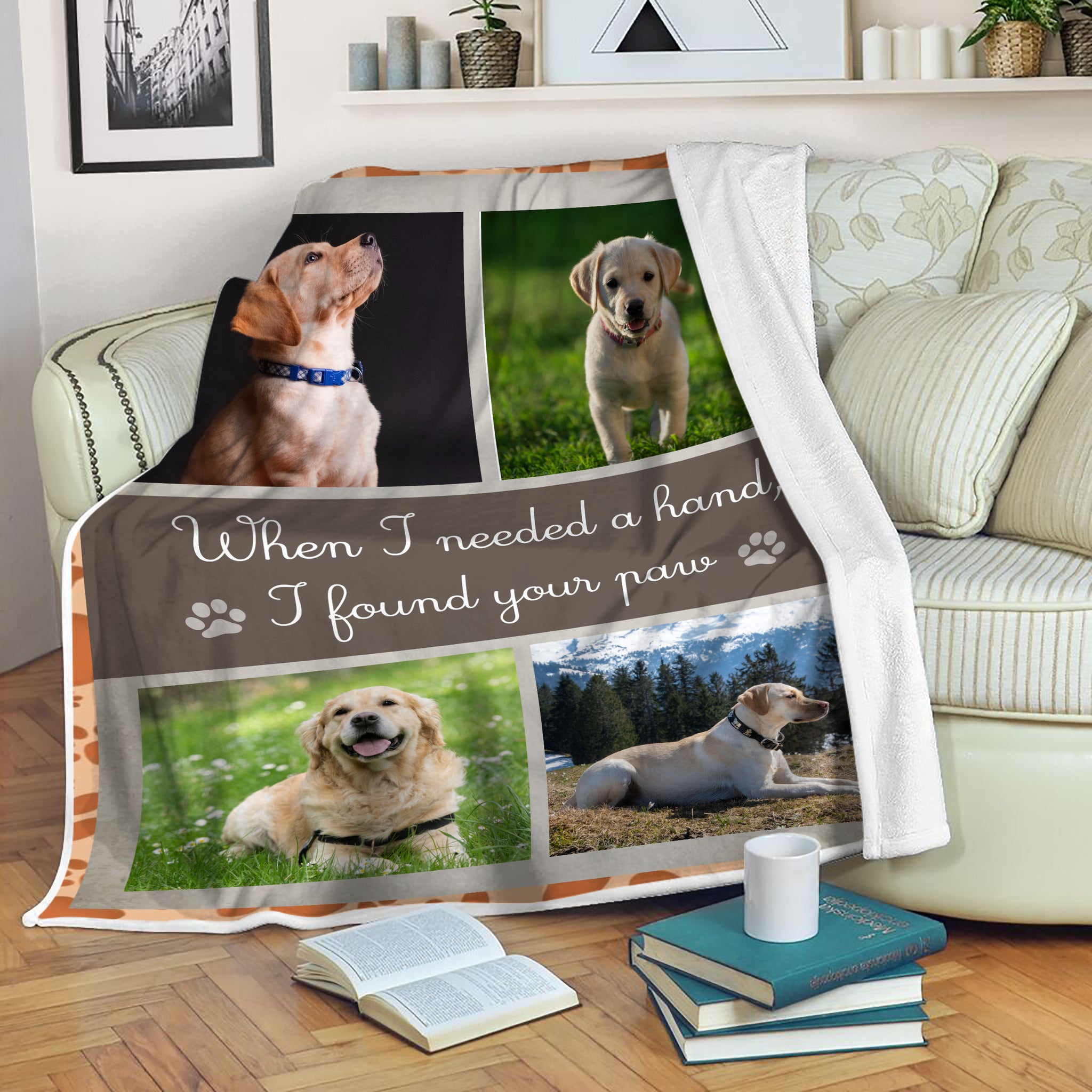 Personalized Dog Memorial Blanket| Custom Dog Photo Collage Fleece Blanket| Dog Remembrance Blanket, Dog Memory Gift, Sympathy Gift for Dog Owner, Loss of Dog| JBD341