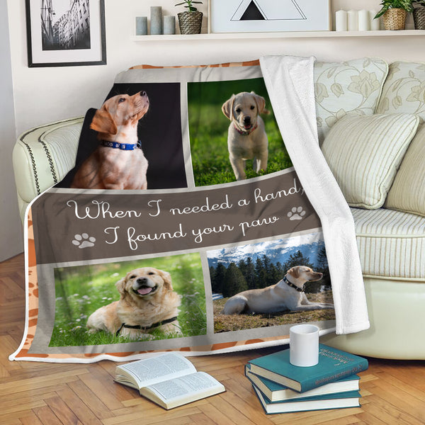 Personalized Dog Memorial Blanket| Custom Dog Photo Collage Fleece Blanket| Dog Remembrance Blanket, Dog Memory Gift, Sympathy Gift for Dog Owner, Loss of Dog| JBD341