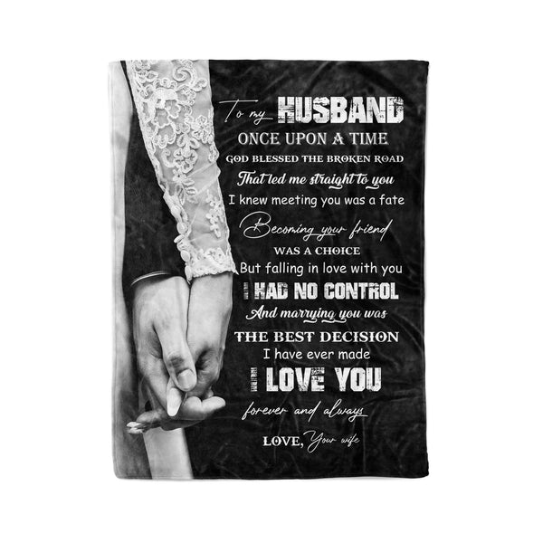 To my husband blanket hand in hand blanket Gift for Husband - FSD1383D03