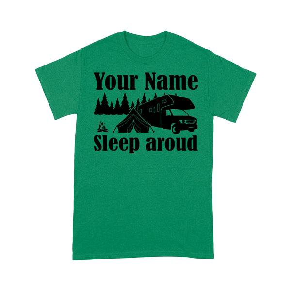 Sleep Around Funny Camping Lover custom name Men's Tshirt happy camper - FSD1651D06