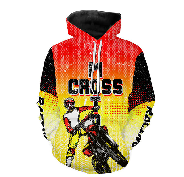 Personalized Motocross Hoodie Adult UV Dirt Bike Hooded Jersey Pullover Hoodie Racing Motorcycle PDT428