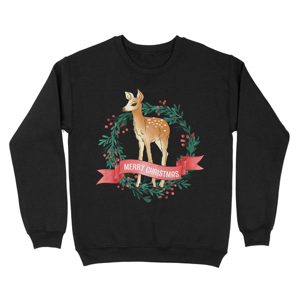 Merry Christmas Deer Sweatshirt FFS - IPHW1917