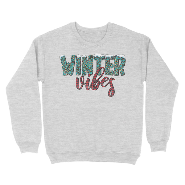 Winter Vibe Christmas Sweatshirt, Leopard Red plaid xmas gifts FFS - IPHW1905