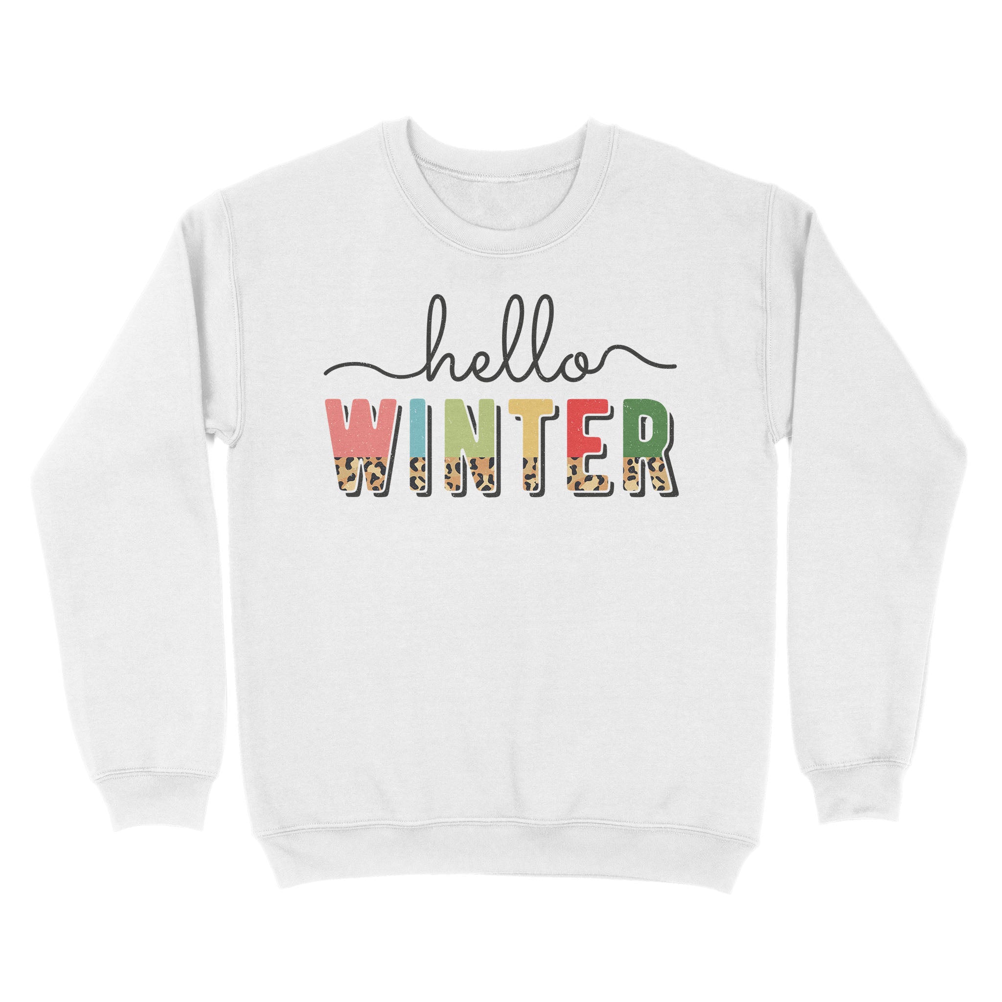 Cute Hello Winter Christmas Sweatshirt FFS - IPHW1910