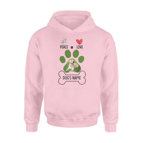 Peace love dog custom dog mom shirt, gift for dog lovers, happy mother's day dog mom D06 NQS1658 - Standard Hoodie