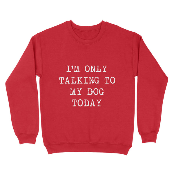 Funny "I'm Only Talking to My Dog Today" Stardand Sweatshirt FSD2431D08