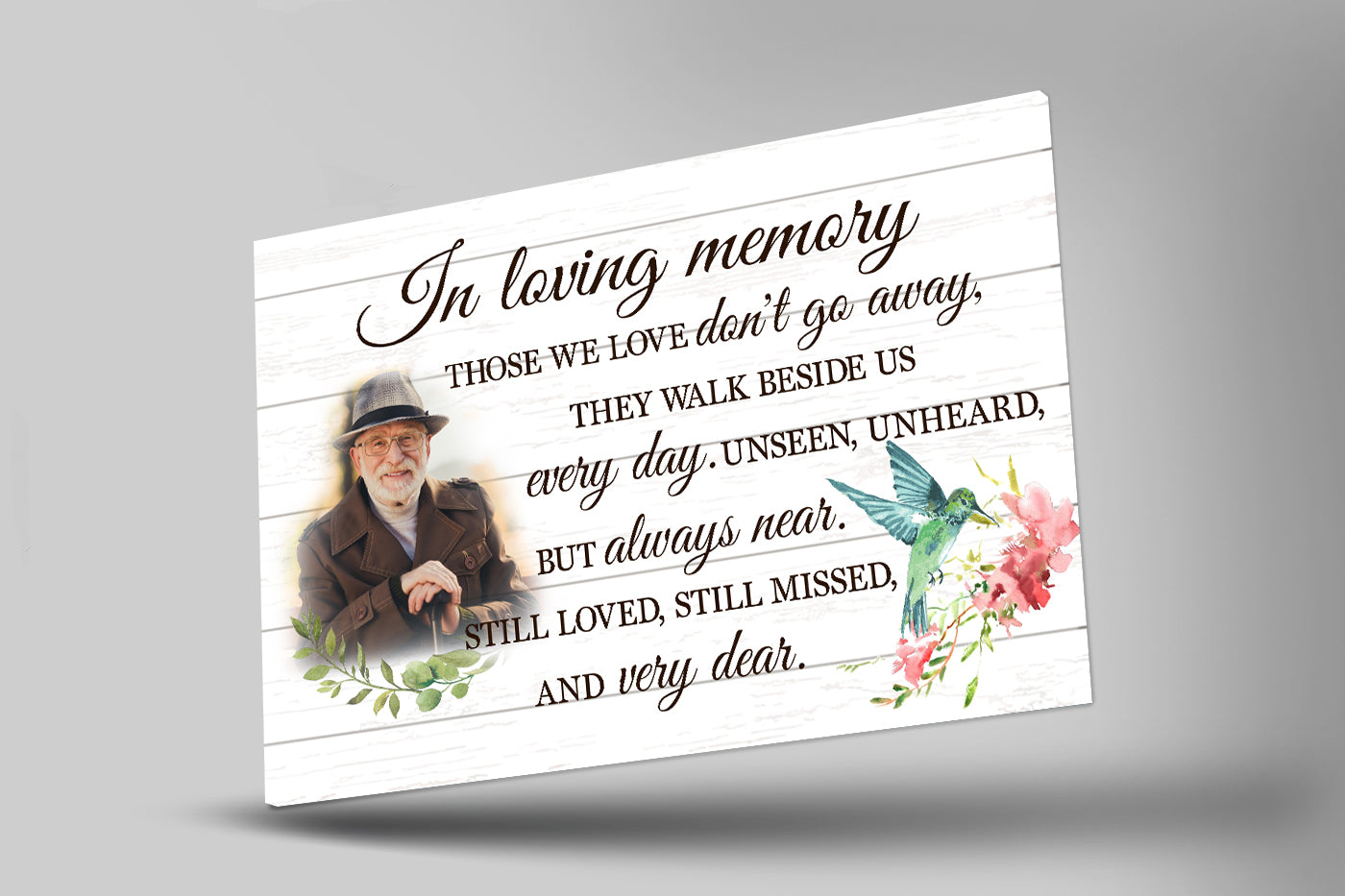 Remembrance Gift for Loss of Loved One In Loving Memory Personalized Sympathy Canvas Wall Art VTQ04