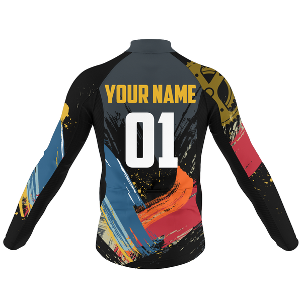 Stay pedaling find happiness sport Men Cycling Jersey Custom long sleeves road shirt | SLC03