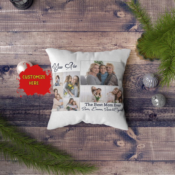Best Mom Ever Personalized Pillow, Mom Grandma Mother's Day Gift, New Mommy Birthday Christmas Keepsake| NPL26