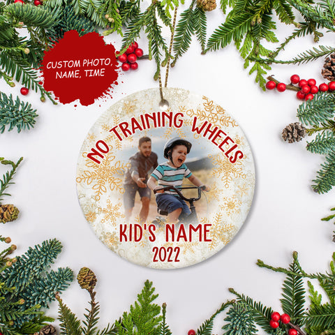 No training wheels ornament, BMX bike ornament for boys girls, commemorative cycling ornament| ONT87