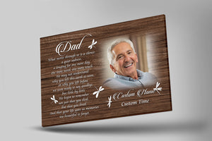 Dad Personalized Memorial Canvas, Sympathy Gifts for Loss of Dad, Remembrance Memorial Gifts for Loss of Loved One - VTQ124