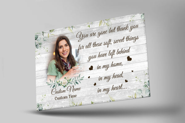 Personalized Memorial Gifts for Loss of Loved one Sympathy Canvas for Loss of Sister in Our Hearts VTQ44