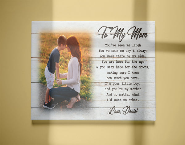 Personalized Mom Canvas - Son & Mother Custom Canvas Mother's Day Gift, Thoughtful Gift for Mom from Son N2461