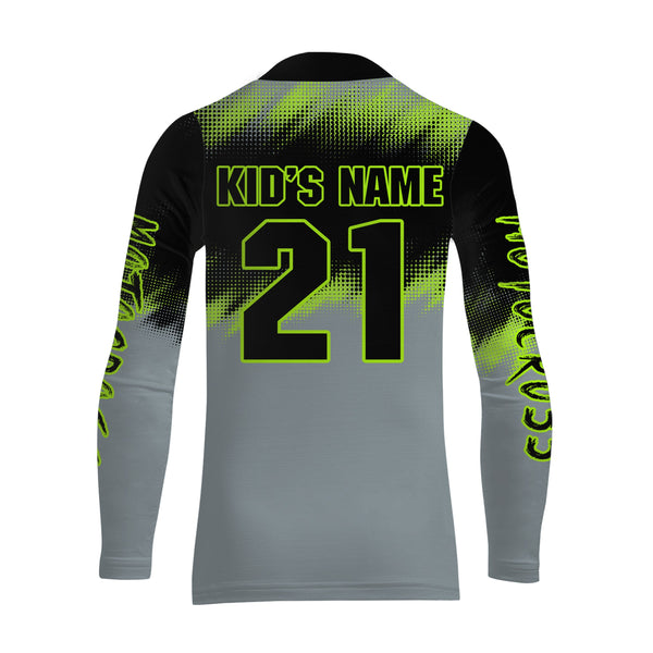 Kid custom motocross jersey Birthday Ddrt bike shirt UPF30+ youth boys girls MX racing motorcycle NMS956