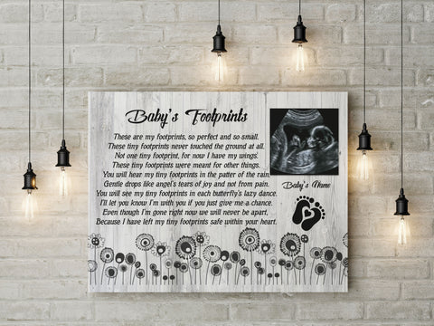 Baby memorial gifts loss of baby sympathy gifts, loss of Child, Remembrance Canvas/poster - VTQ183