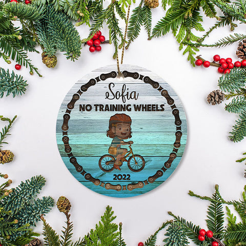 No training wheels ornament for kids, girls boys bicycle Christmas ornament, cycling biking gifts| ONT80