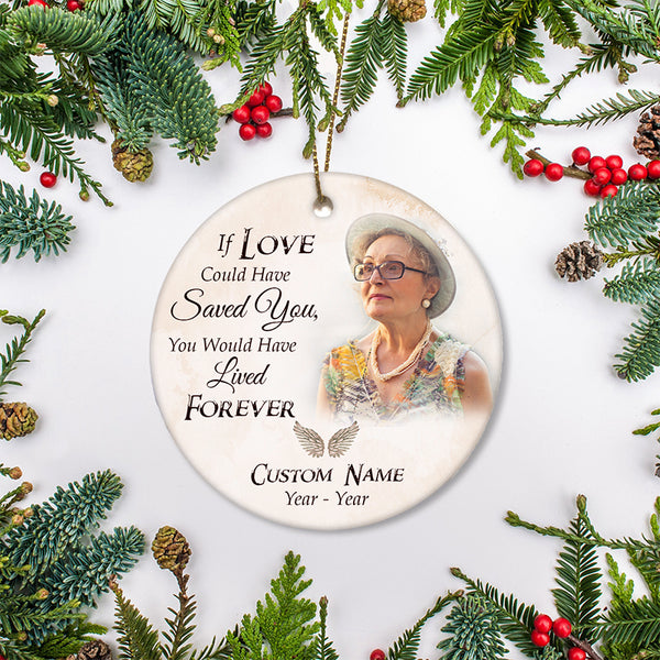 Personalized Memorial Ornament Angel In Heaven Christmas Remembrance Gift For Loss Of Mom Dad Son ODT53