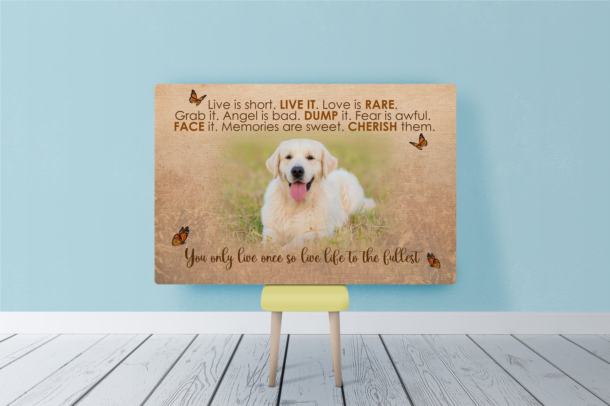 Personalized Dog Canvas for Dog Lover| Custom Dog Gift, Dog Memorial Gift, Sympathy Gift for Loss of Dog, Dog Owners| Dog Theme Wall Art| JCD796