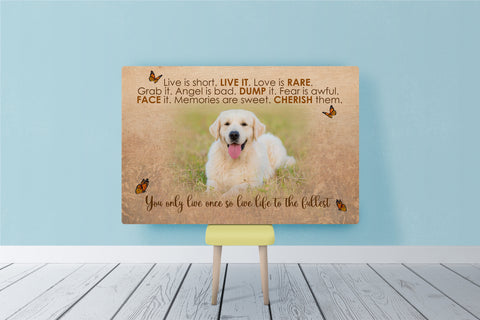 Personalized Dog Canvas for Dog Lover| Custom Dog Gift, Dog Memorial Gift, Sympathy Gift for Loss of Dog, Dog Owners| Dog Theme Wall Art| JCD796