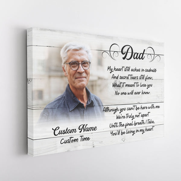 Dad Personalized Canvas, Sympathy Gifts for Loss of Dad, Dad Memorial Gifts, Memorial Gifts for Loss of Loved One - VTQ122