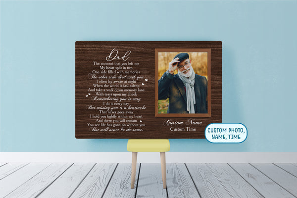 Memorial Canvas for loss of Dad, Sympathy Gifts for loss of loved one, Dad Sympathy Gifts - VTQ141