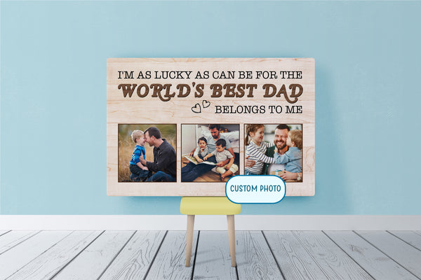 Personalized Dad Photo Collage Canvas| Father's Day Gift for Dad, Father, Husband, Dad Birthday Gift| JC893