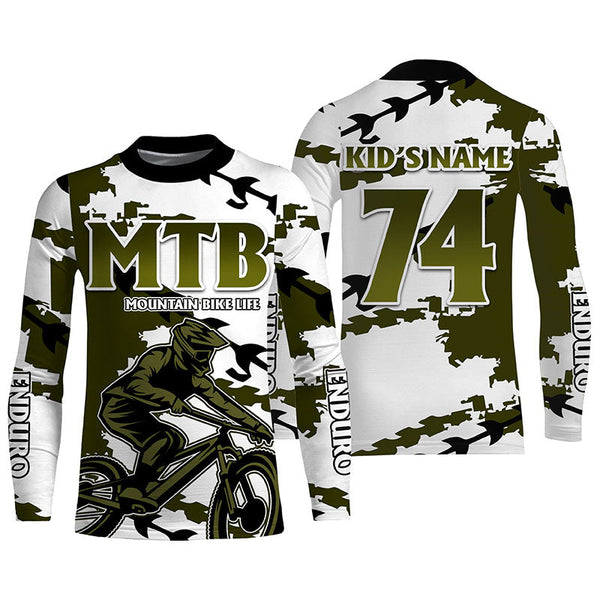 MTB jersey youth UPF30+ mountain biking shirt kids cycling jersey mens bicycle clothes boys girls| SLC260