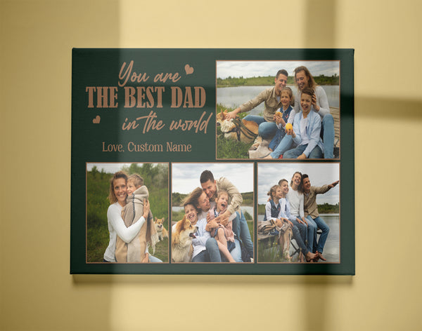 Personalized Canvas For Dad| You Are The Best Dad| Father's Day Gift for Dad Father Husband, Dad Birthday JC894