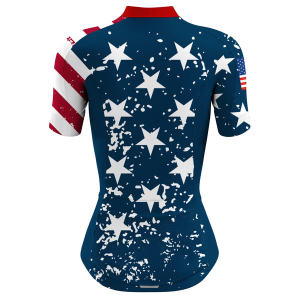 American Womens road cycling jersey Anti-UV US cycle gear 3 Pockets Custom team BMX MTB racing jersey| SLC66