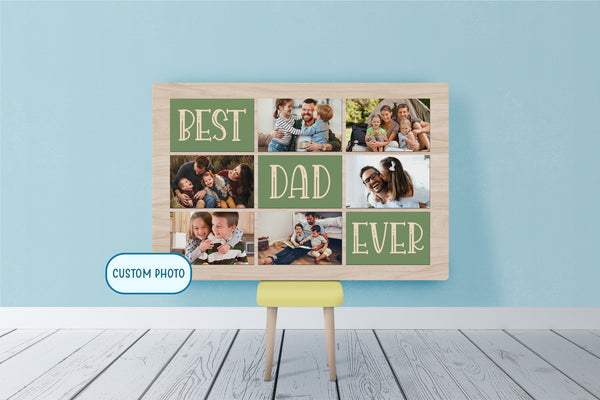 Best Dad Ever Custom Collage Photo| Father's Day Gift for Dad, Gift for Father, Dad Birthday| JC901