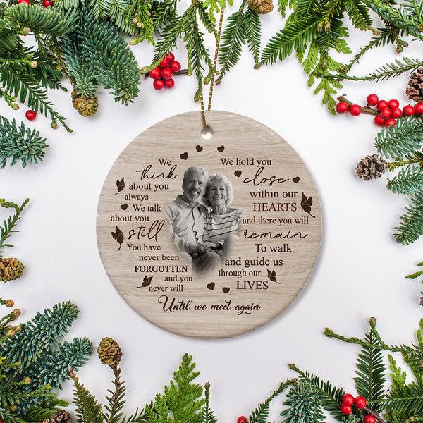 Personalized Memorial Ornament - Remembering A Loved One, Christmas in Heaven, Remembrance Home Decor for Loss of Father, Mother, Son, Brother| NOM25